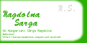 magdolna sarga business card